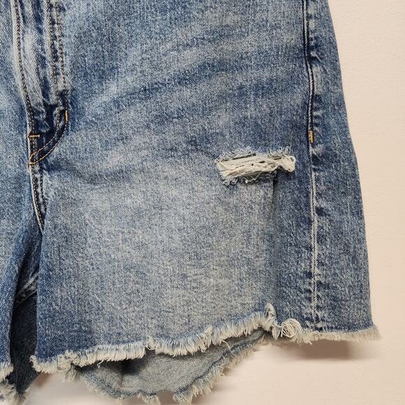 Banana Republic High Rise Cutoff Denim Shorts Size 31 (32-34") Distressed Ripped - Picture 4 of 9
